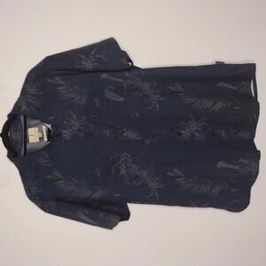 NWOT Scott James Men's Blue Tropical Button Down Shirt Size XL